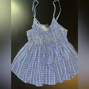 Kendall & Kylie Blue Cropped Tank Top Size Medium GUC